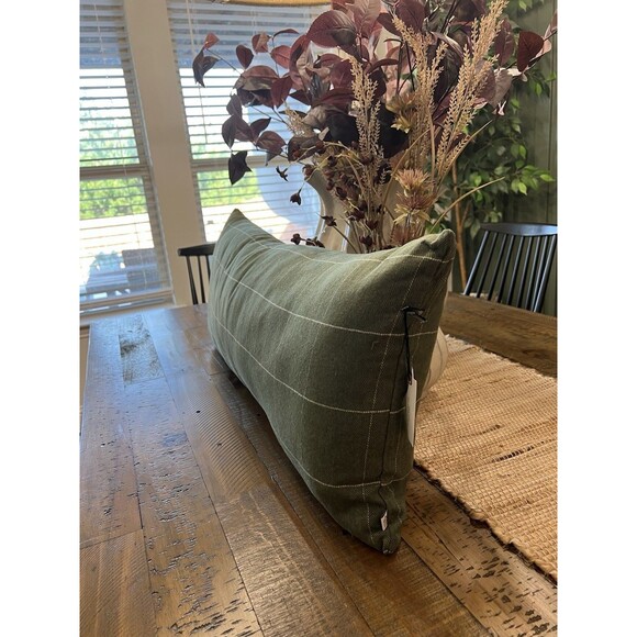 14 x 36 Windowpane Plaid Oblong Pillow - Thumbnail 5